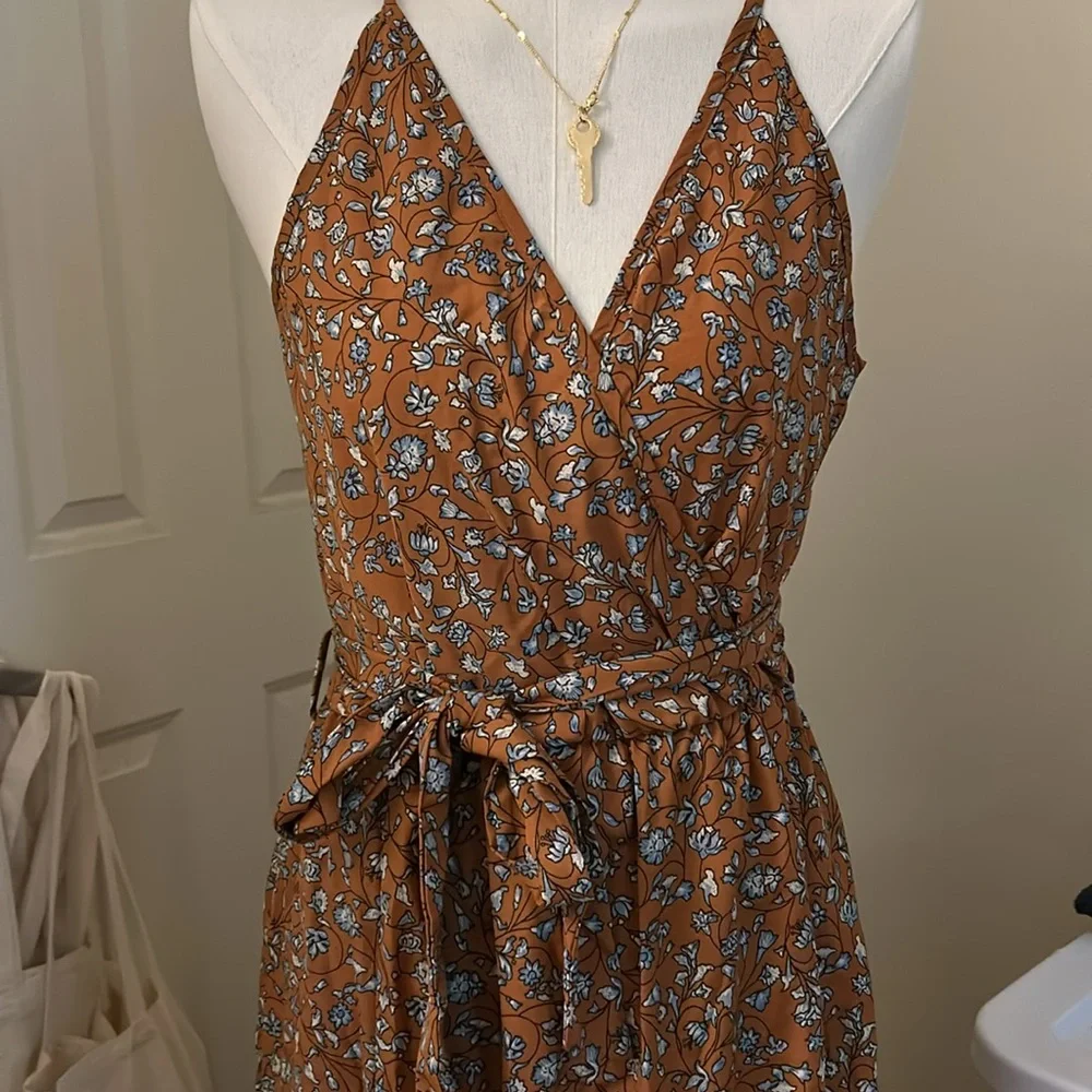 Floral Brown Maxi Dress - Picture 2 of 5